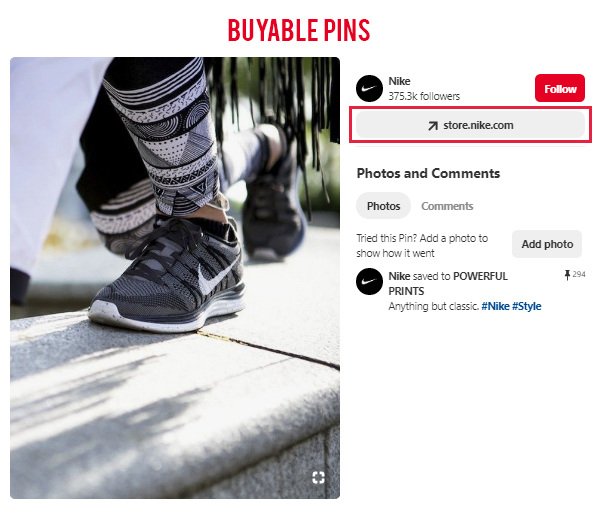 Buyable pins