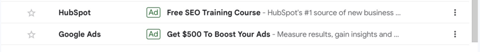 Gmail Ads Example