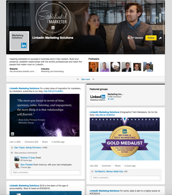 LinkedIn Marketing Tips - Create Showcase Page