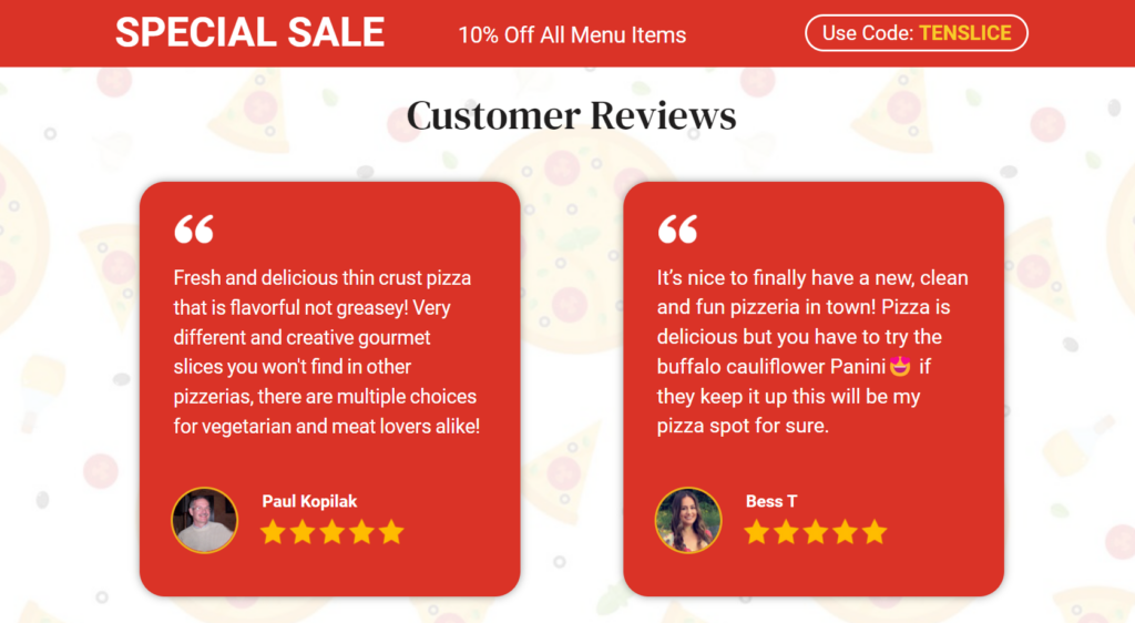 Slicepizza Customer Reviews
